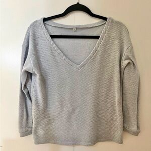 Light blue v neck knit Sweater
